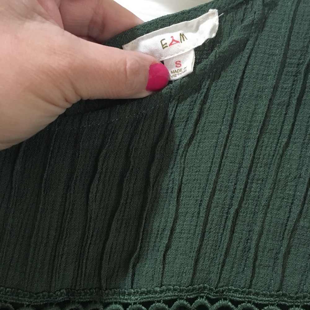 E&M Green Blouse